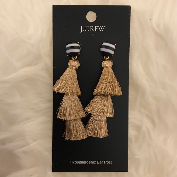 J. Crew Factory Jewelry - J Crew Tiered Tassel Earrings